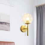 Led-wandlamp voor binnen rond glas kristal wandlamp rustiek wanddecoratie verlichting landhuisstijl wandverlichting slaapkamer woonkamer kinderkamer badkamer loft lampen E27