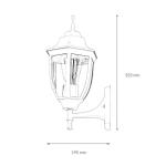 Rustieke wandlamp buiten in zwart koper E27 IP44 buitenlamp binnenplaats tuin balkon terras LYON