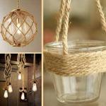 Jute touw, 8 mm dik, 10 m, tuinhenneptouw, bruin jute touw voor kattenkrabpaal, 8 mm rustieke decoratie henneptouw voor doe-het-zelf knutselen, ophangen en decoraties