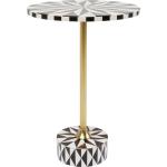 Design bijzettafel Domero Star wit/bruin, diameter 40 cm, woonkamertafel, bijzettafel rond, salontafel, stalen frame, bijzettafel, 60 x 40 x 40 cm (H x B x D)