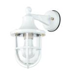 Wandlamp outdoor glas messing wit IP64 voordeur tuin B: 14 cm E27 rustieke maritiem nostalgische lantaarn wandlamp buiten Santorin