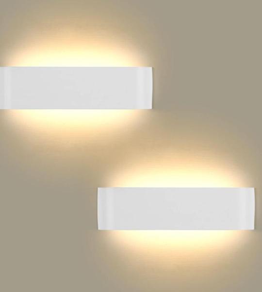 2-delige Wandlampen LED Binnen Modern Wandlampen Wit Up