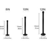 LINKPIPES Regal Halterung, 4-Pack schwimmende Regal Halterung Rustikale Wand montiert, industrielle Rohr Regal Regal Heavy Duty Support Hardware für Holz (10",Schwarz)