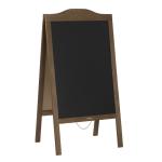 WATERDICHT rustiek handgemaakt houten krijtbord, klantenstopper, standaard krijtbord (120 x 60 cm), tweezijdig bord, reclamebord, reclamestandaard, trottoirstandaard