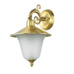 Buitenwandlamp echt messing glas wit maritiem klassiek antiek H: 30cm E14 voor tuin terras huis entree buitenlamp wandlamp buitenlamp tuin