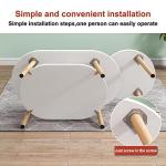 Couchtisch, Satztisch, 2er-Set, großer ovaler Couchtisch und Kleiner runder Beistelltisch mit Ablagefläche, 2-in-1-Sofatisch, Teetisch mit Beinen aus Massivholz, für，Gummibaum