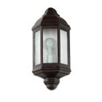 Wandlamp buiten bruin, wandlamp buiten E27, balkon, terras, IP44, weerbestendig, D:9,5 cm, huismuur, scheepslamp, buitenlamp maritiem antiek