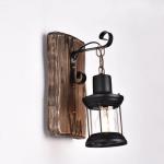 Vintage Wandlampen Hangende Verlichting Eetkamer Kroonluchter Binnen Retro Industriële wall light Van Hout Metaal Glazen Lampenkap E27 Wandkandelaar Bar Hoogte Verstelbaar Plafond
