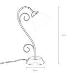 Elegante Tafellamp ATHEN Landelijke Stijl Rustiek in Messing Witte Bureau Bureau Bedside Tafellamp