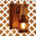 Wandlamp E27, hout, retroverlichting voor binnen, rustieke wandlamp voor woonkamer, slaapkamer, creatieve verlichting voor trappenhuis, gang, café, bar, restaurant, hotel, glazen 