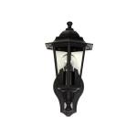 Buiten wandlamp met bewegingsmelder aluminium glas zwart IP44 terras D:23 cm E27 lantaarn nostalgische sensor wandlamp PARIS