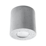 Orbis Downlight Plafondlamp, modern design, industriële stijl, cilindrische vorm, van beton, 1 x verwisselbare GU10-gloeilamp, grijs, 10 x 10 x 10 cm