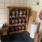 Set van 2 kisten met legplanken, plat met 3 vakken, geflambeerd gekleurd, nieuwe houten kist als wandrek, keukenrek, badkamerrek, kruidenrek, krattenrek, fruitkistrek, rustieke fru