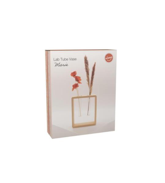 - Vaas met houten frame set van 2 (set van 2)