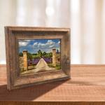 Rustieke fotolijst, 10 x 15 cm, set van 2, wand- en tafelfotolijst, bruin