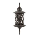 Wandlamp buiten zwart glas aluminium IP23 terras tuin T: 23,5 cm E27 lantaarn nostalgie rustieke outdoor wandlamp binnenplaats LANTERN