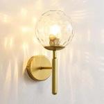 Led-wandlamp voor binnen rond glas kristal wandlamp rustiek wanddecoratie verlichting landhuisstijl wandverlichting slaapkamer woonkamer kinderkamer badkamer loft lampen E27