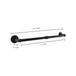 Rohr Handtuch Bar Wand montiert Industriehandtuch Rack Halter Rustikale Heavy Duty Badezimmer Hardware (24 inch, Schwarz)