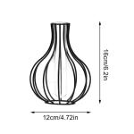 Vaas glas bloemenvaas met geometrische metalen standaard, kristalheldere terraria plantenbak knopglazen vazen voor bloemen hydrocultuur plant, hartstuk voor thuis/kantoor/bruiloft 
