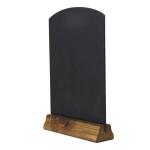 WC124F Krijtbord met sokkel, hout, rustiek bruin, A4, 31 x 21 x 4 cm