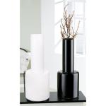 Bloemenvaas, decoratieve vaas van glas, decoratief woonkamercadeau voor vrouwen, verjaardag, Moederdag, zwart glanzend, hoogte 50 cm