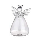Blumenvase in Engelsform, niedlich, klares Glas, Blumenständer, hängende Vase für Hydrokulturbehälter, Wohnzimmer, Schlafzimmer, Heimdekoration