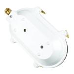Wandlamp buiten wit van messing ribbelglas IP64 roestvrij E27 B: 21 cm maritiem buitenlamp wandlamp huis binnenplaats tuin