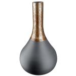 Decoratieve vaas flessenvaas van glas - bloemenvaas moderne decoratie woonkamer tafeldecoratie - kleur: zwart goud - hoogte 37 cm