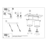 NIEUW witte keuken en de woonkamer-aluminium Sollux Orbus 2 SL.0056 ronde moderne plafondlamp Loft 1-FLG. LED GU-10 lampen - bij Amazon voor de voordeligste prijs