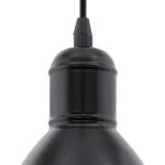 Hanglamp Priddy, 1-pits vintage hanglamp in industrieel design, retro hanglamp gemaakt van staal, kleur: zwart, wit, fitting: E27