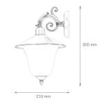 Buitenwandlamp echt messing glas wit maritiem klassiek antiek H: 30cm E14 voor tuin terras huis entree buitenlamp wandlamp buitenlamp tuin