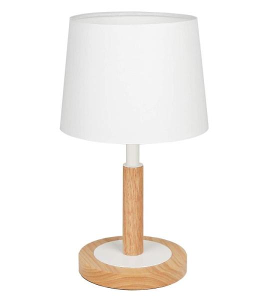 Nachtkastlamp, dimbaar van hout, moderne stijl, led-tafellamp, bureaulamp, retro voor slaapkamer of in hotel of café, wit