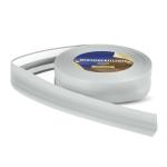 Zachte plint, 200 m (8 x 25 m), grijs, 32 x 23 mm, pvc, zelfklevend, knikhoek plint, hoekprofiel, aansluitprofiel, vloerlijst, rubberen plint