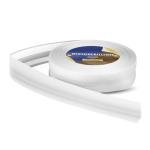 Zachte plint, 200 m (8 x 25 m), wit, 32 x 23 mm, pvc, zelfklevend, knikhoek plint, hoekprofiel, aansluitprofiel, vloerlijst, rubberen plint