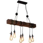 E27 houten hangende verlichting retro hanglamp in hoogte verstelbare hanglicht persoonlijkheid smeedijzeren kroonluchter slaapkamer woonkamer studie bar restaurant hanglamp 6 kop
