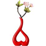 Keramische vaas rood hart vazen decoratie woonkamer moderne tulpenvaas bloemenvaas tafel decoratie vaas voor pampasgras bloemen decoratie esthetische Scandinavische vazen bruiloft 