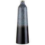 Grote decoratieve vaas XL conische metalen bloemenvaas - decoratie woonkamer cadeau voor vrouwen - kleuren: grijs zwart hoogte 49 cm