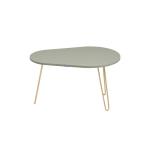Salontafel organisch, pistache/goudkleurig