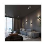 Orbis Downlight Plafondlamp, modern design, industriële stijl, cilindrische vorm, van beton, 1 x verwisselbare GU10-gloeilamp, grijs, 10 x 10 x 10 cm
