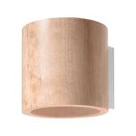 Orbis Downlight wandlamp met cilindrische kap - wandlamp woonkamer eetkamer lamp - lamp keuken en hal gemaakt van natuurlijk hout 10 x 12 x 10 cm