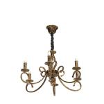 Rustieke Kroonluchter Frans Landelijk Vintage Kroonluchter Metaal Antiek Brons Hanglamp voor Eiland Keuken Boerderij Eetkamer Woonkamer 6 Licht Brons