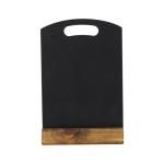 Handbord met sokkel, hout, zwart, 31 x 21 x 4 cm