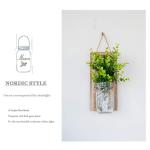 Mason Jar Licht,(2 stuks), gang decoratie anddecoratie, groene nepplant, lichtketting in glas, woonkamer houten decoratie met glas, warm wit, tuinhanglampen voor buiten (groene pla