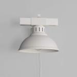 Witte wandlamp met stekker E27 hout metaal rustieke wandlamp woonkamer slaapkamer