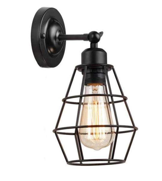 Industriële wandlamp vintage verlichting wandlamp rustieke metalen kooi wandlamp Edison stijl antieke lamp balkon bars/cafés/gangen