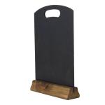 Handbord met sokkel, hout, zwart, 31 x 21 x 4 cm