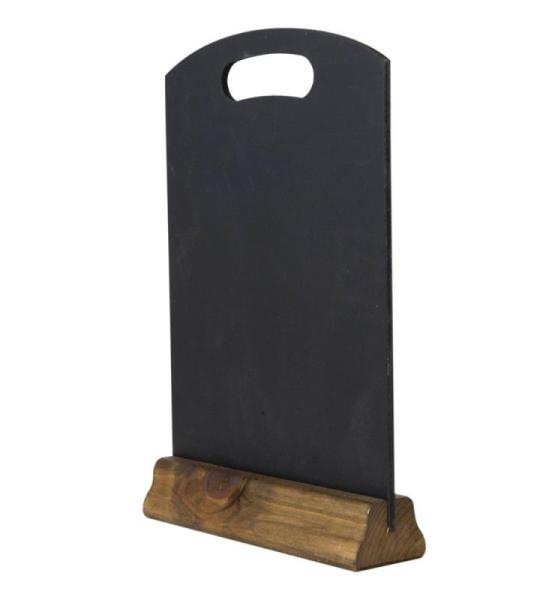 Handbord met sokkel, hout, zwart, 31 x 21 x 4 cm