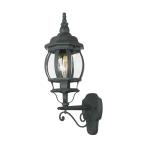 Brest Wandlamp voor buiten, aluminium en glas, grijs, IP23, tuin, ingang, hoogte: 54 cm, E27 lantaarn, nostalgisch, rustiek