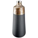 Decoratieve vaas van glas - bloemenvaas moderne decoratie woonkamer tafeldecoratie - kleur: zwart goud - hoogte 37 cm