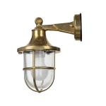 Wandlamp messing, buitenlamp maritiem, scheepslamp, rustiek, nostalgisch, IP64, H: 27 cm, E27, buitenverlichting tuin, buitenwandlamp balkon